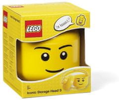 TWM krabice hlava na uskladnění Malý chlapec 16 x 18,5 cm polypropylen žlutá