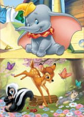 Educa Dřevěné puzzle Dumbo a Bambi 2x16 dílků