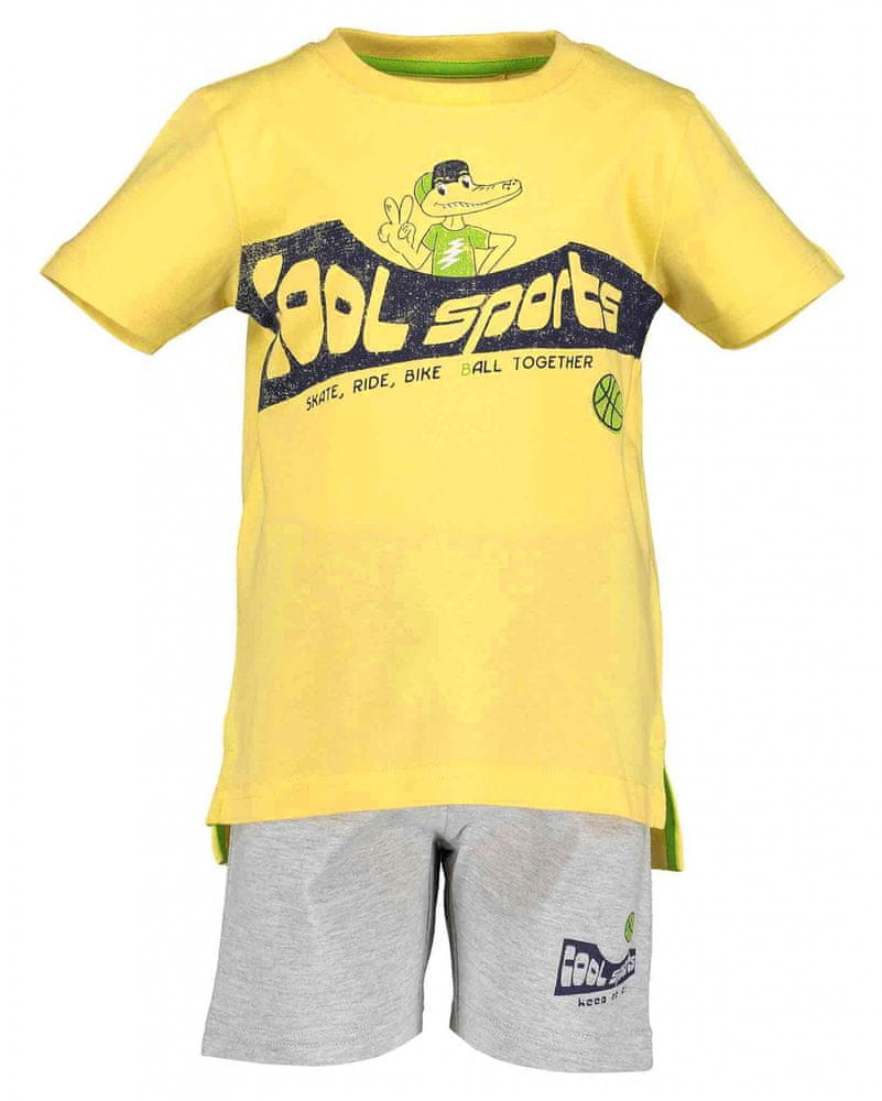 Blue Seven chlapecký set trička a kraťasů Cool Sports 826012 X žlutá 122