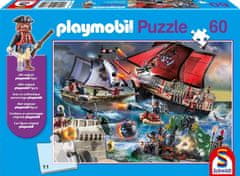 Schmidt Puzzle Playmobil Piráti 60 dílků + figurka Playmobil