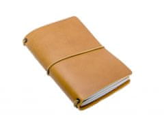 Finebook Kožený zápisník AGNETE ve stylu Midori, velikost A6 110x160mm