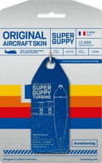 Aviationtag přívěsek ze skutečného letadla 377SGT Super Guppy - F-BTGV (modrá)