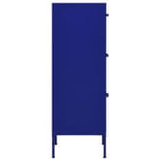 Greatstore Úložná skříň námořnická modrá 42,5 x 35 x 101,5 cm ocel