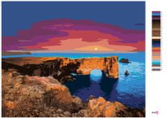 ZUTY Malování podle čísel - FANTASTICKÝ OBLOUK V ATLANTSKÉM OCEÁNU 40x50 cm vypnuté plátno na rám