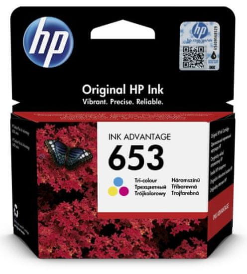 HP 653 tříbarevná - originální náplň (3YM74AE)