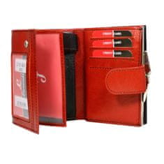 Lorenti Dámská stylová kožená peněženka Adriana červená/černá