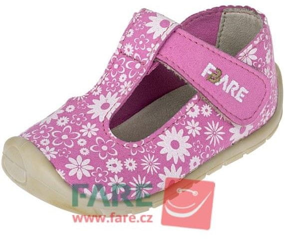 Fare dívčí barefoot sandály 5062252 růžová 19