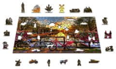 Wooden city Dřevěné puzzle Kola v Amsterdamu 2v1, 150 dílků EKO