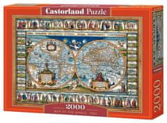 Castorland Puzzle Mapa světa r.1639, 2000 dílků
