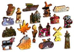 Wooden city Dřevěné puzzle Kola v Amsterdamu 2v1, 300 dílků EKO