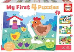 Educa Moje první puzzle Maminky a mláďátka 4v1 (5,6,7,8 dílků)
