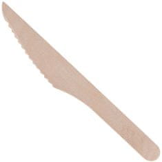 Excellent Houseware Jednorázové dřevěné nože sada 20 kusů Ideální jako příbory BBQ nebo piknikové příbory