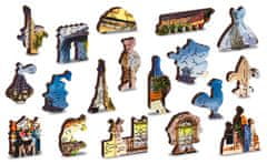 Wooden city Dřevěné puzzle Snídaně v Paříži 2v1, 150 dílků EKO