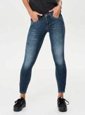ONLY Modré skinny džíny se zipy na nohavicích ONLY 26/32