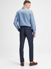 Jack&Jones Tmavě modré oblekové kalhoty s příměsí vlny Jack & Jones Laris 46