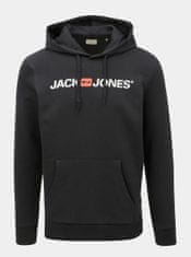 Jack&Jones Černá mikina s potiskem a kapucí Jack & Jones Corp XXL