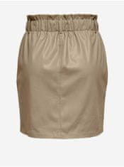 ONLY Béžová dámská koženková krátká sukně ONLY Maureen S