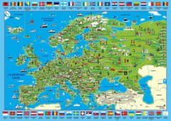 Schmidt Puzzle Ilustrovaná mapa Evropy 500 dílků