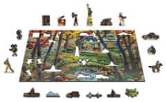 Wooden city Dřevěné puzzle Chata v lese 2v1, 400 dílků EKO