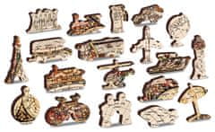Wooden city Dřevěné puzzle Antická mapa světa 2v1, 75 dílků EKO