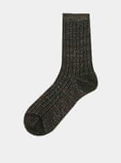 ONLY Sada dvou párů tmavě šedých vzorovaných ponožek ONLY Coffee UNI