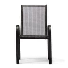 IWHOME Jídelní set rozkládací GRANADA XXL antracit + 8x židle VALENCIA černá