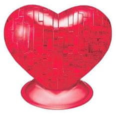 HCM Kinzel 3D Crystal puzzle Srdce červené 46 dílků