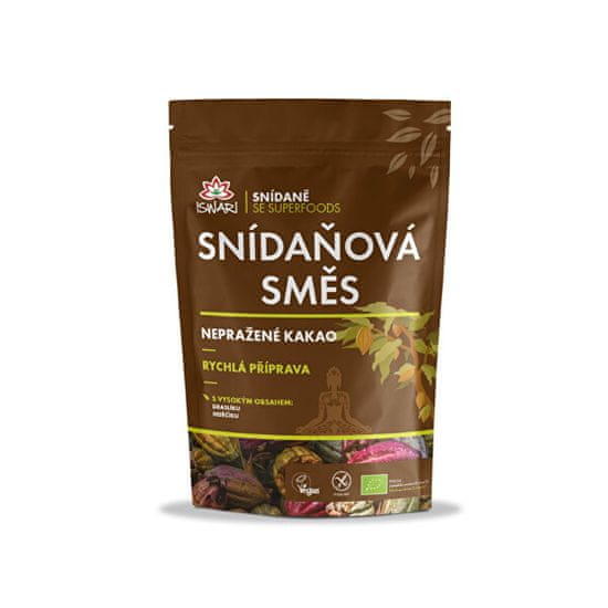 Iswari Snídaňová směs nepražené kakao BIO