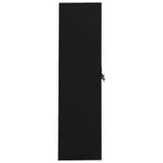 Vidaxl Šatní skříň černá 80 x 50 x 180 cm ocel