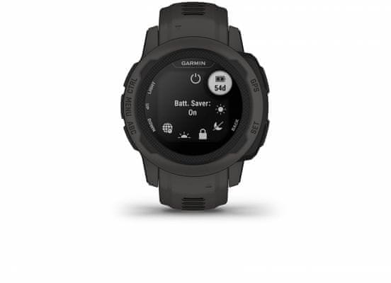 Chytré hodinky Garmin Instinct 2S, vojenský standard odolnosti, outdoorové, MIL-STD-810G, dlouhá výdrž baterie, vodotěsné, tvrzené sklo