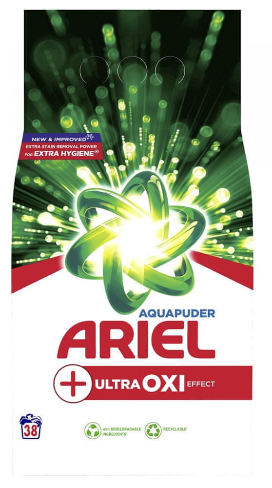 Ariel Prací Prášek 2.47 Kg +Extra Clean Power 38 Praní