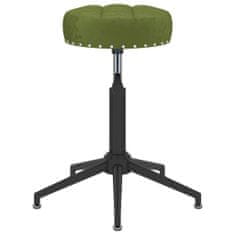 Greatstore Otočná masážní stolička světle zelená samet