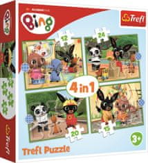 Trefl Puzzle 4v1 Bingův šťastný den