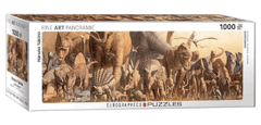 EuroGraphics Panoramatické puzzle Dinosauři 1000 dílků