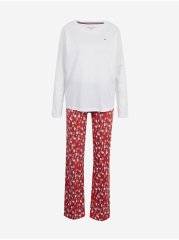 Tommy Hilfiger Bílo-červené vzorované pyžamo Tommy Hilfiger XS