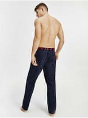 Tommy Hilfiger Tmavě modré vzorované pánské pyžamové kalhoty Tommy Hilfiger Underwear S