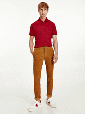 Tommy Hilfiger Červené pánské polo tričko Tommy Hilfiger XL