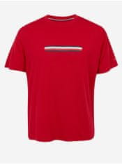 Tommy Hilfiger Červené pánské tričko Tommy Hilfiger S