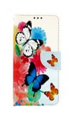 TopQ Pouzdro Vivo Y21s knížkové Barevné s motýlky 68592