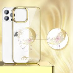 Kingxbar Moon Series pouzdro na iPhone 13 Pro 6.1" butterfly-gold