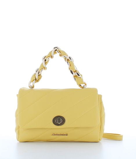 Marina Galanti flap bag - žlutá kabelka s klopou a ozdobným uchem