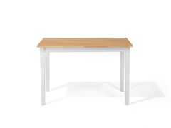 Beliani Bílý dřevěný jídelní stůl 114 x 68 cm GEORGIA