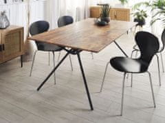 Beliani Jídelní stůl 160 x 90 cm tmavé dřevo AMSTERDAM