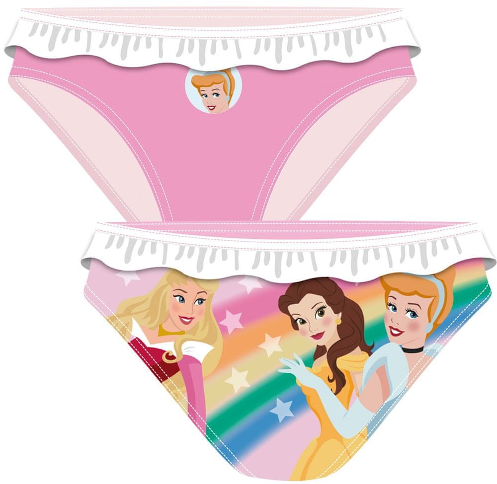 Disney dívčí spodní díl plavek Princess WD14232_1 růžová 104/110