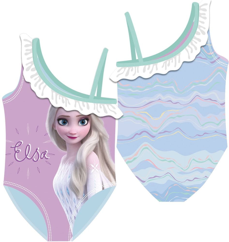 Disney dívčí jednodílné plavky Frozen WD14213_1 fialová 128/134