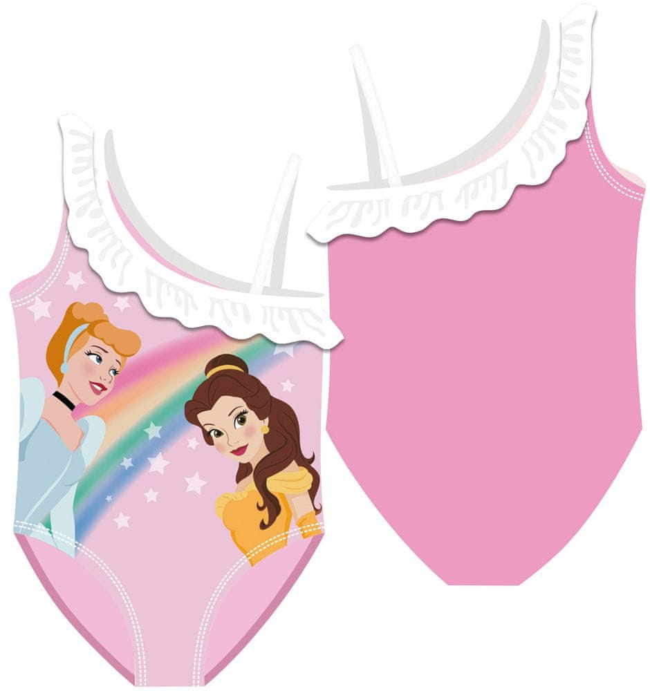 Disney dívčí jednodílné plavky Princess WD14233 růžová 116/122