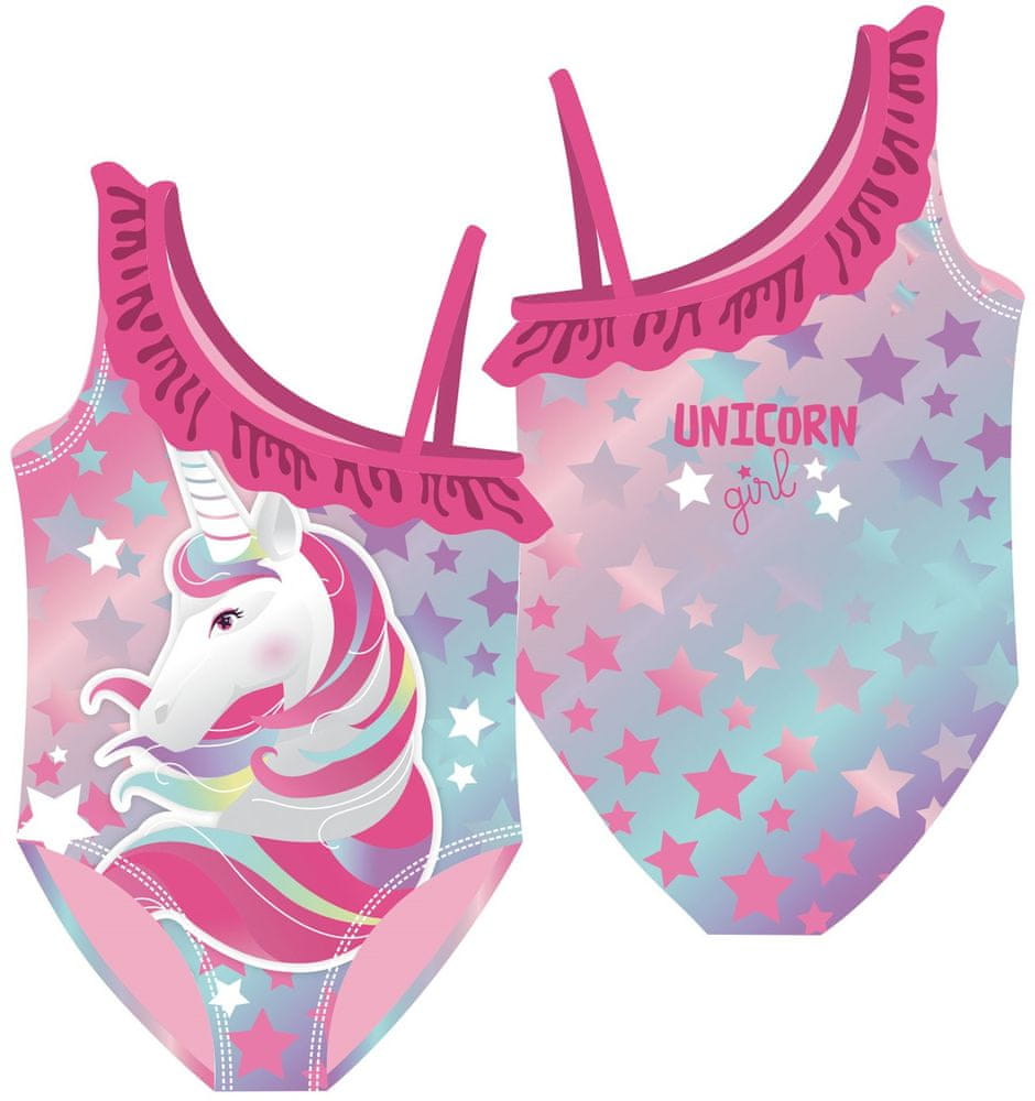 Disney dívčí jednodílné plavky Unicorn ZK50927 růžová 116/122