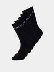 Jack&Jones Sada pěti párů černých ponožek Jack & Jones UNI