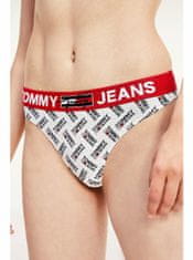 Tommy Hilfiger Červeno-bílá vzorovaná tanga Tommy Hilfiger Underwear XL