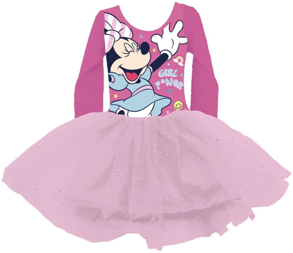 Disney dívčí šaty Minnie WD14200 růžová 104/110